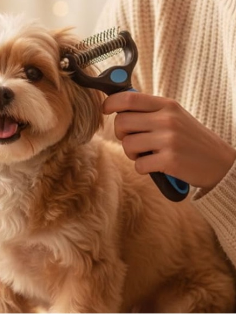 dual-sided Pet Pro Grooming Tool designed as a 2-in-1 deshedding